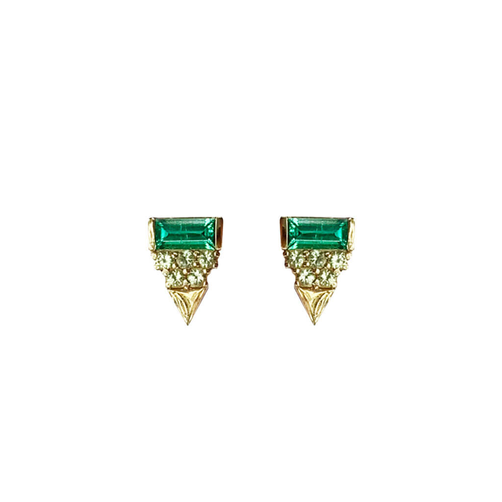 Emerald Triangle Studs