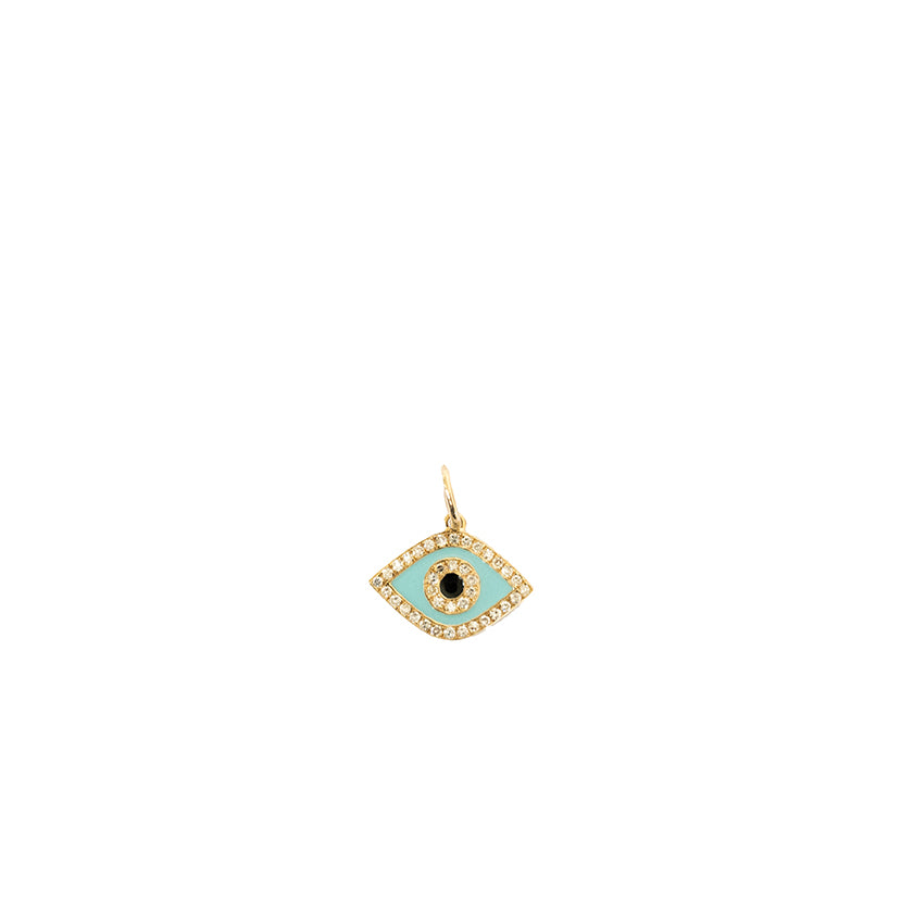 enamel evil eye charm