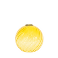 Yellow glass spiral rounded vase 
