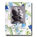 photo of ester Lauder in the middle and blue floral design