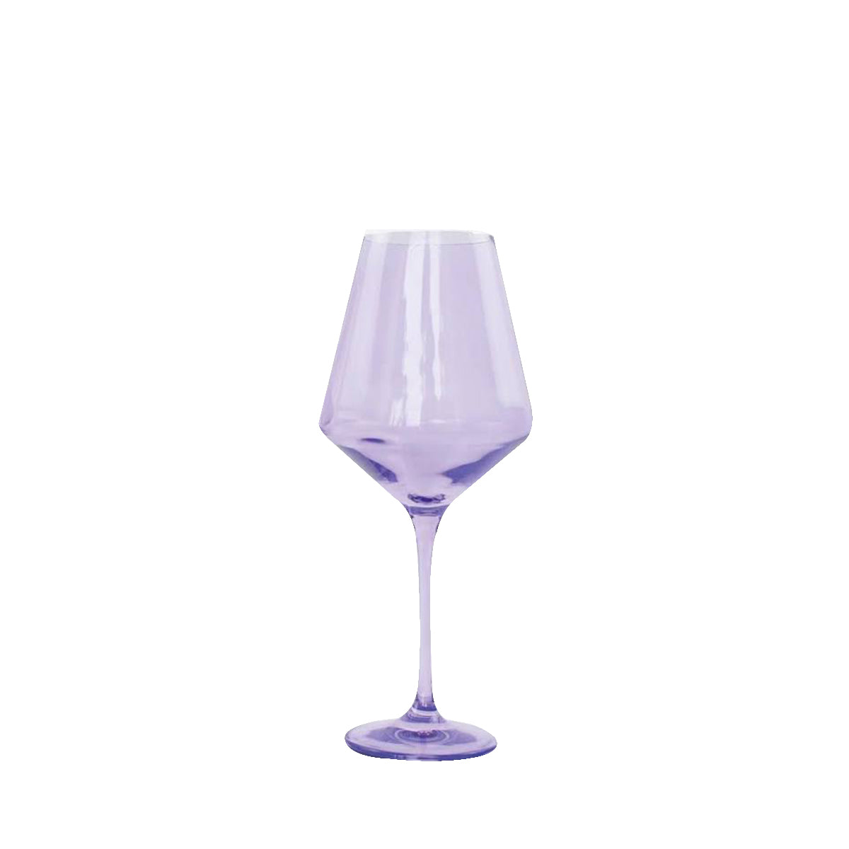 Lavender Amethyst Elegant and Modern Crystal Wine Glasses Set for