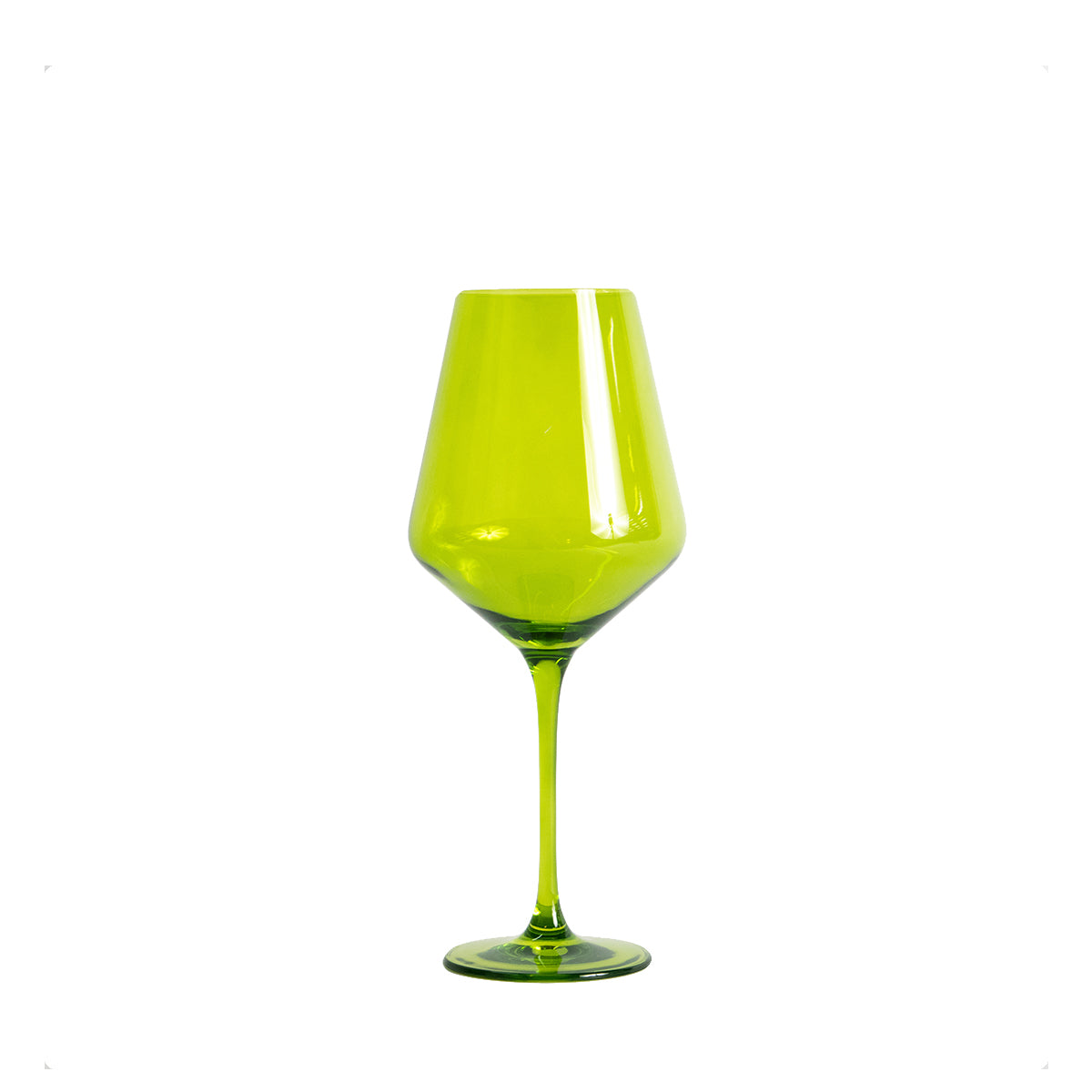 Green Pine Tree Wine Glasses