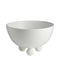White Ceramic Footed Bowl