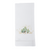 white tea towel with green trees and gold stars