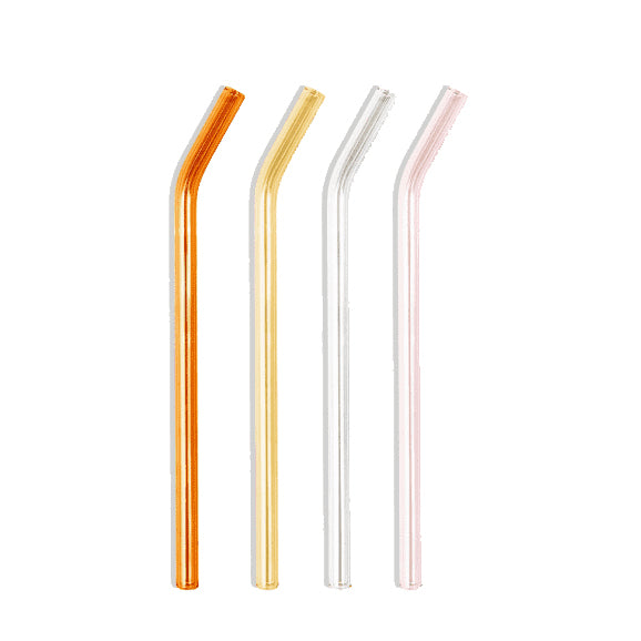 Glass Straws - Set of 4, Warm