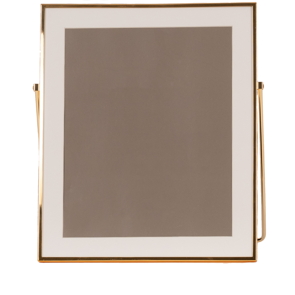 8x10 gold easel frame, front view