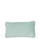 backside of pillow. light blue velvet