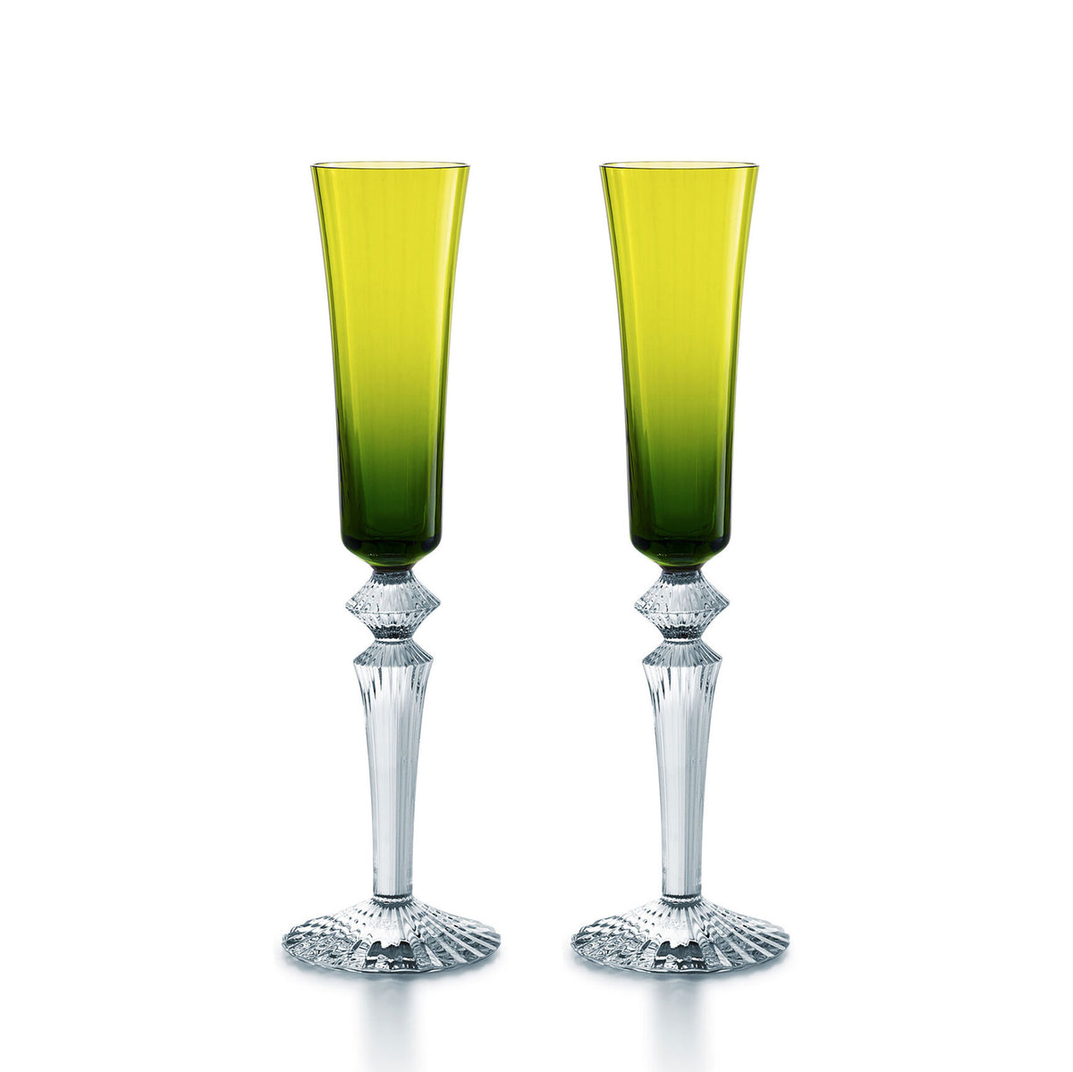 Baccarat Mille Nuits Flutissimo, Green, Set of Two