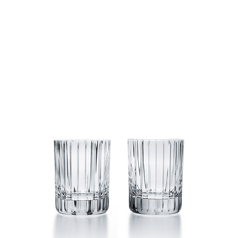 Old Fashion Glasses with ribbed vertical lines