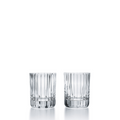small crystal tumblers with linear cuts