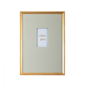 gold frame, green and blue linen mat, 2 horizontal mother of pearl pieces