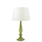 green fluted glass lamp