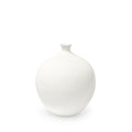 Short Rounded Porcelain White Vase