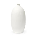 Tall Rounded Porcelain White Vase