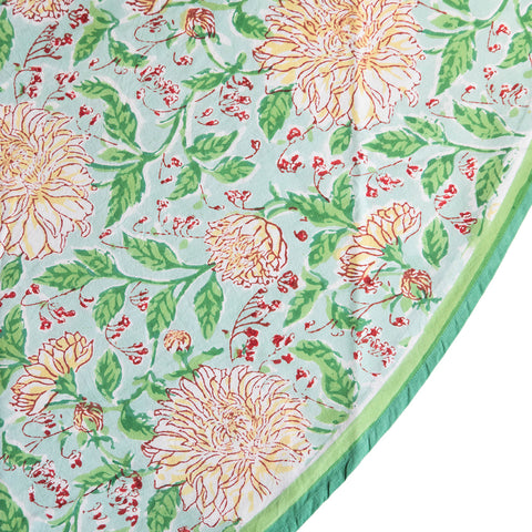 Close up view of round Latesia Tablecloth