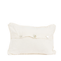 backside of pillow. Cream color with mother of pearl buttons