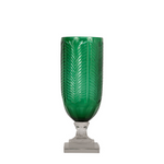 dark green leaf etched hurricane