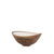 wooden bowl with white enamel interior