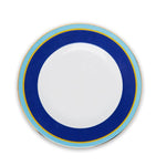 Light Blue and Navy Dinner Plate