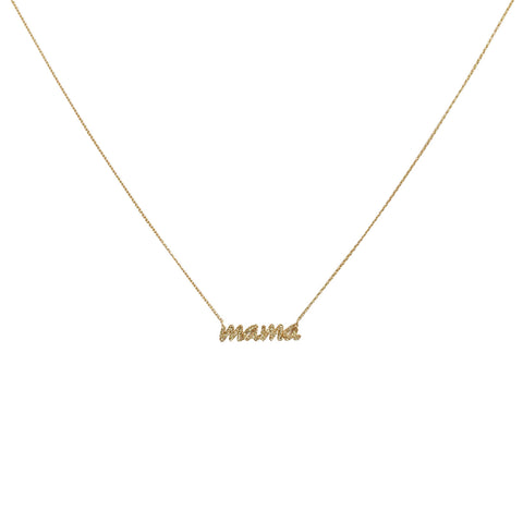Mama Diamond 14k Necklace
