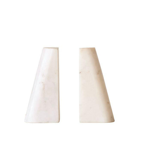 Slant Marble Bookends