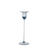 smoky blue glass candlestick holder