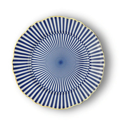 Modern Geometric Dinner Plate, Blue