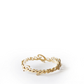 alternative view of Yellow gold name bracelet with names in cursive font