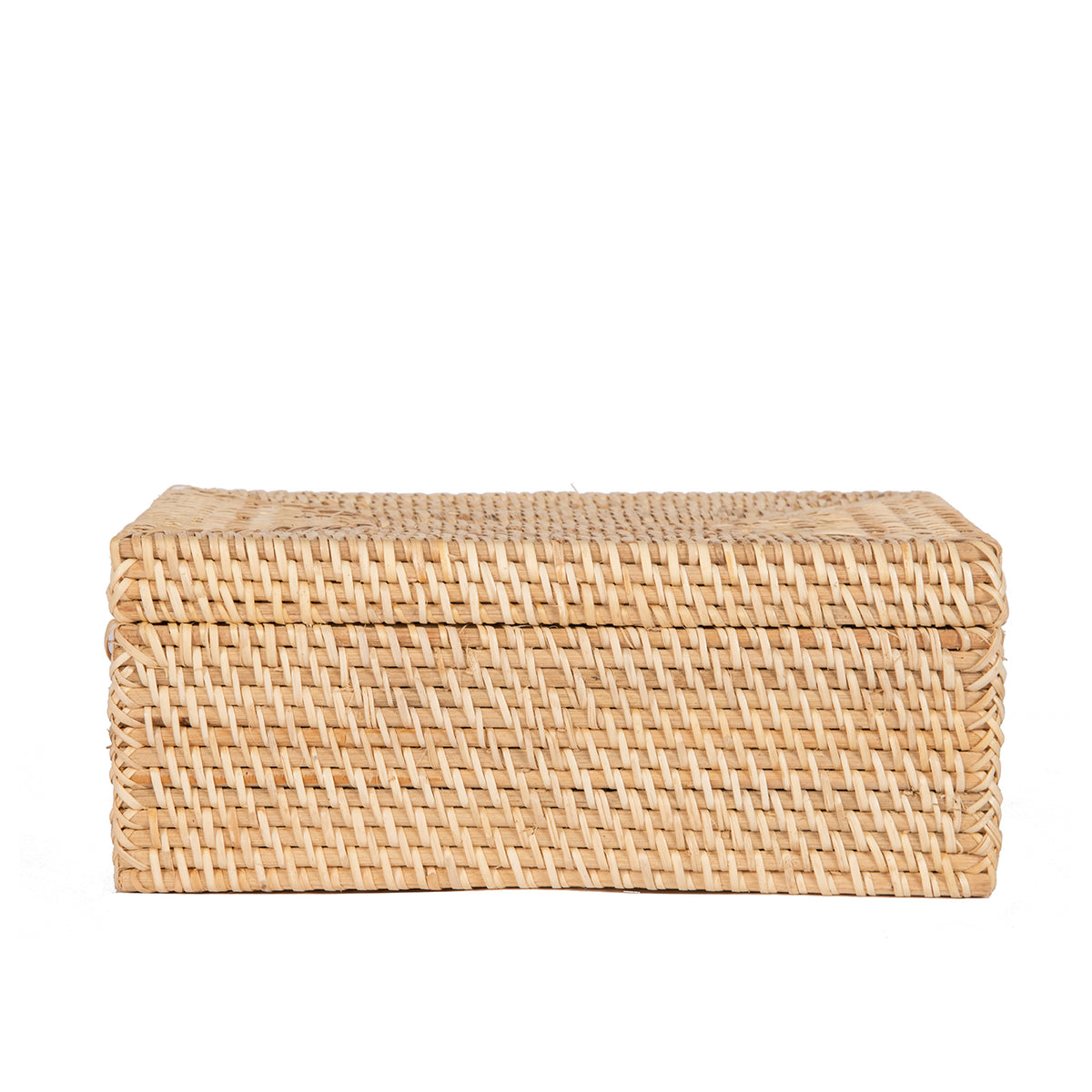 Large Natural Rattan Accent Box