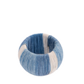 blue and white corded ombre napkin ring