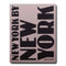 mauve book with New York by New York in black block letters