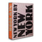 Angled view of book. orange book spine