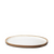 wooden oval platter with white enamel top