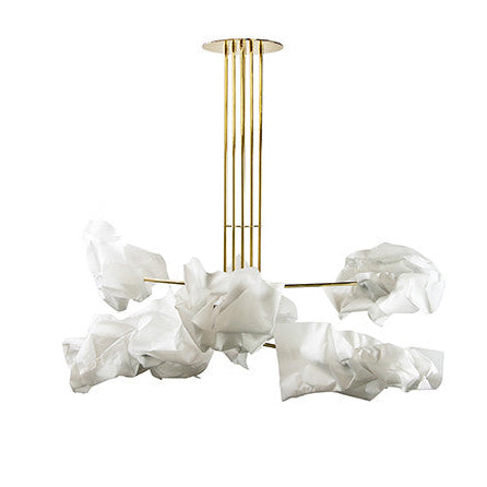 Cloud and Brass Chandelier