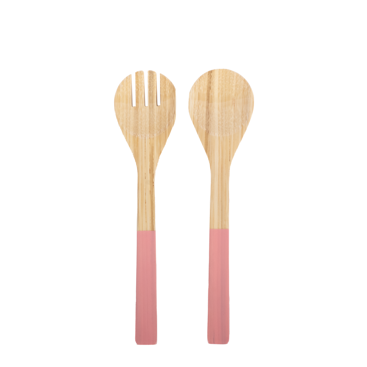 bamboo salad serveres in pink