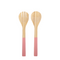 bamboo salad serveres in pink