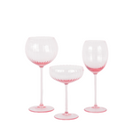 pink white wine, red wine, and champagne glass