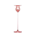 Pink Glass Candlestick Holder with tulip like shape