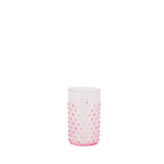 pink hobnail glass tumbler