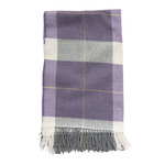 purple plaid throw