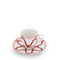 Poros Cup and Saucer, red