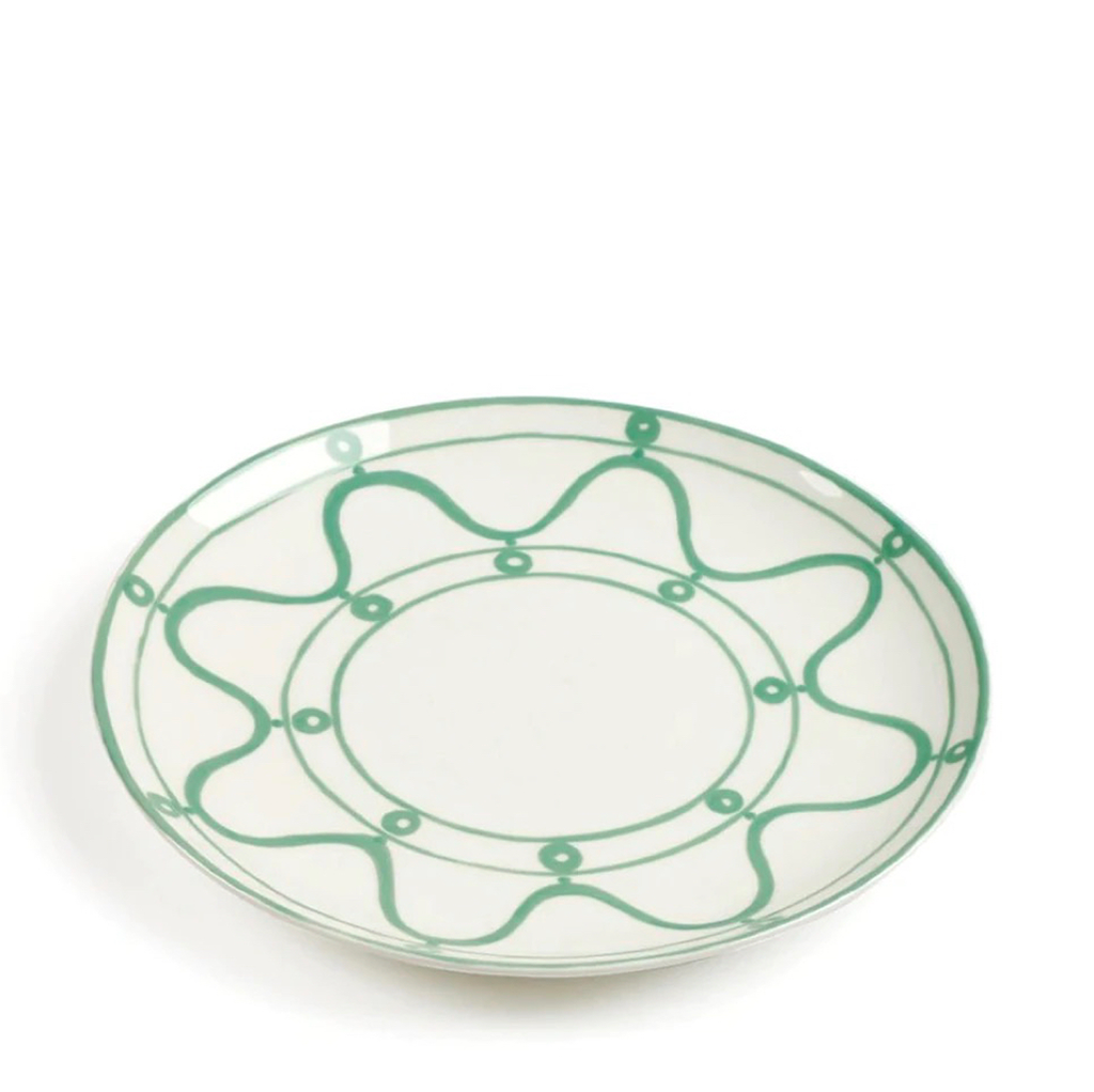 Poros dinner plate, fern 