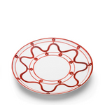 Poros dinner plate, red 