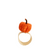 woven napkin ring with orange pumpkin