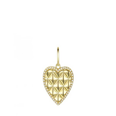 Quilted Heart Charm