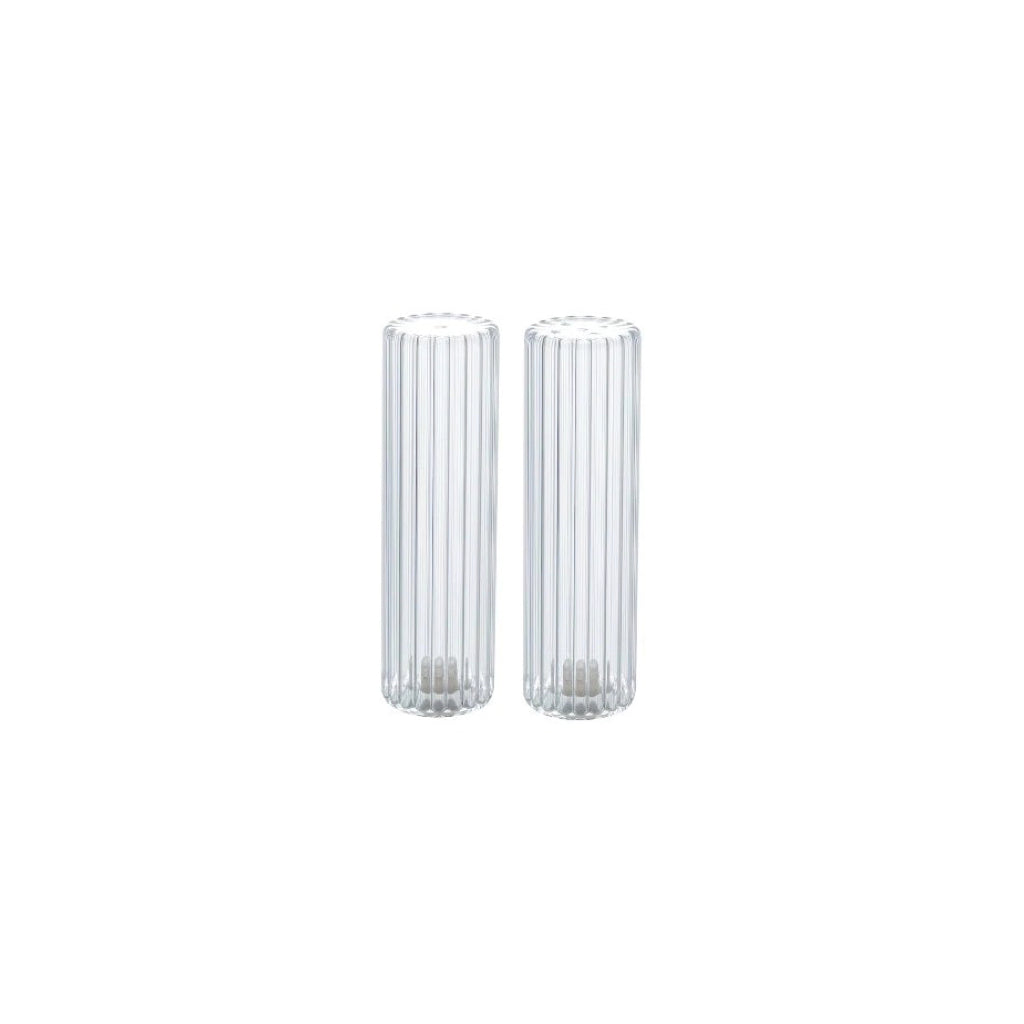 Ribbed Glass Salt and Pepper Shaker