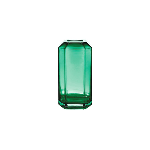 Small Faceted Vase in green