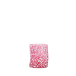 Speckled Tumbler, Pink glass tumbler with organic shape