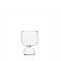 stemless wine glass with bubble base