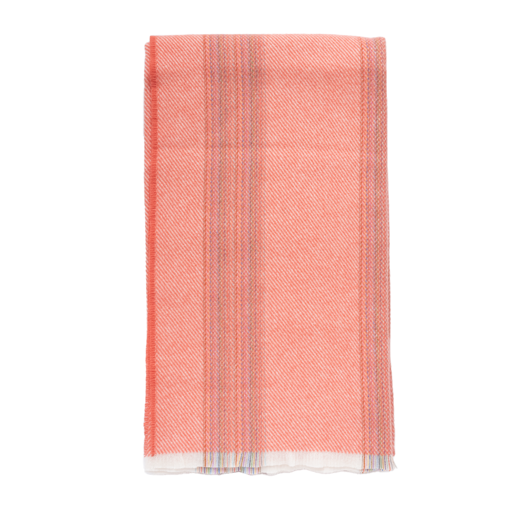 orange striped throw